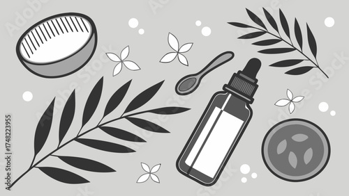 A Collection of Minimalist Beauty and Wellness Elements.