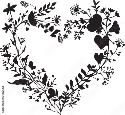 Floral Heart Laser Cut Design