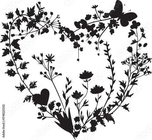 Floral Heart Laser Cut Design