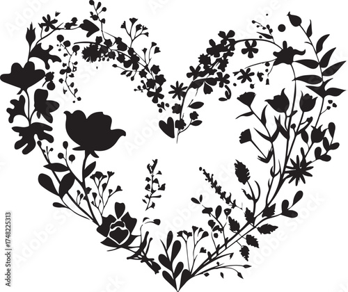 Floral Heart Laser Cut Design
