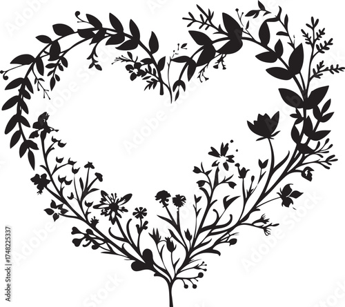 Floral Heart Laser Cut Design