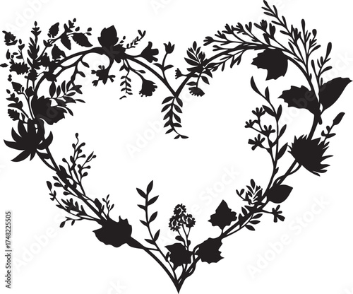 Floral Heart Laser Cut Design