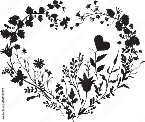 Floral Heart Laser Cut Design