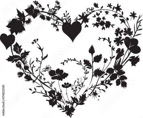 Floral Heart Laser Cut Design