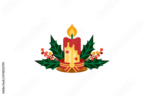 christmas tree with candle