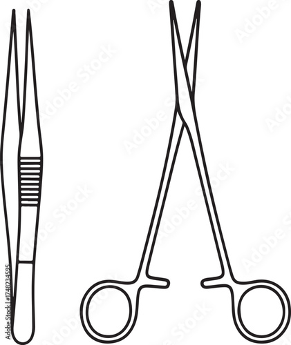 Medical Surgical instrument Forceps Used in Operation