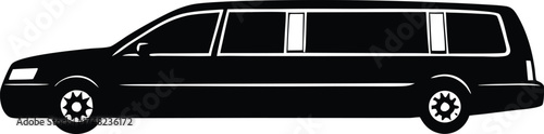  limo car vector, luxury vehicle icon  