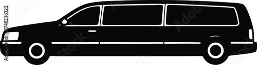  limo car vector, luxury vehicle icon  