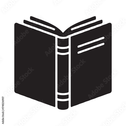 Closed Book Solid Icon Minimal Design