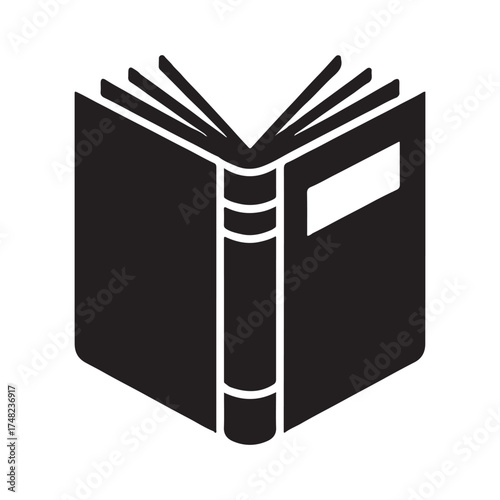 Closed Book Simple Solid Black Icon