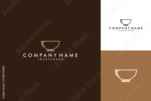 Minimalist Bowl Logo Design for Food and Beverage Businesses.