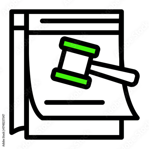 Legal Event Schedule icon from the Notary icon collection (Outline Color Lineal Style)