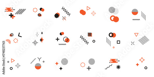 Black And Red Geometric Shape Design.