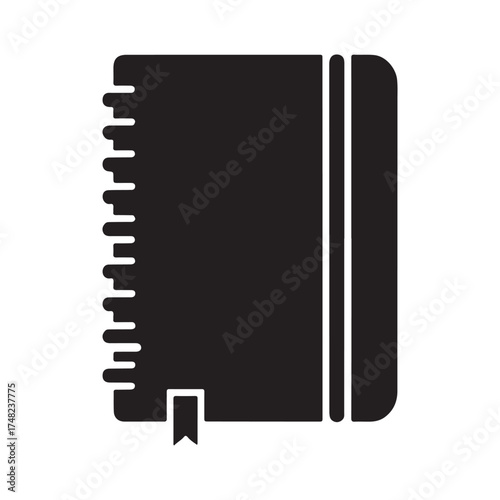 Hardcover Notebook Modern Stationery Icon
