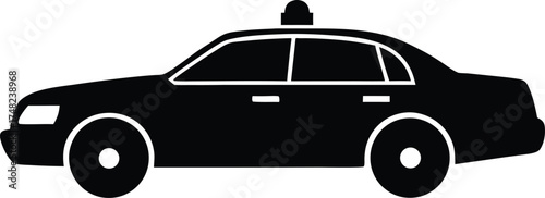  police car vector, law enforcement icon  