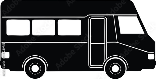  recreational vehicle vector, rv motorhome icon  