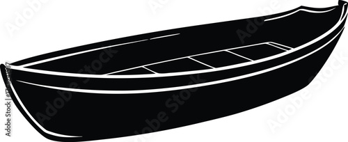  rowboat vector, oar vessel icon  