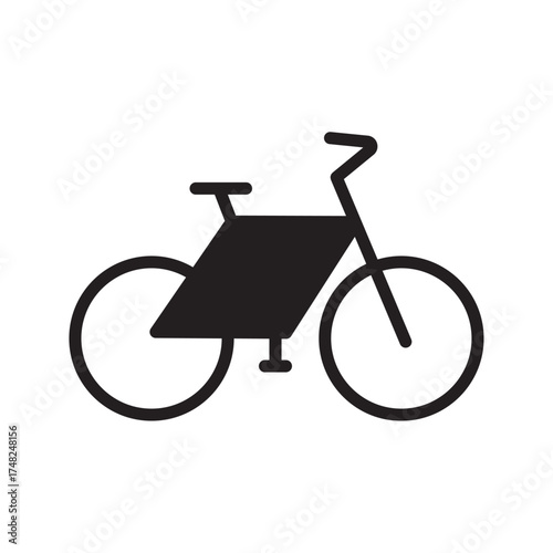 Bicycle icon. Editable line icon. Vector illustration