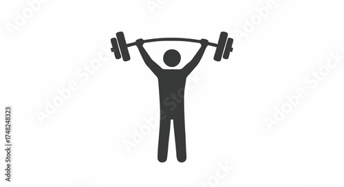 Icon of a person lifting a barbell