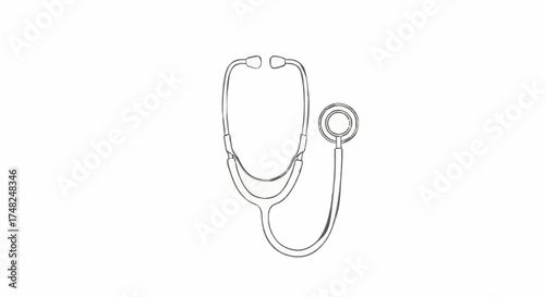 Outline of a stethoscope