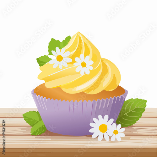 Frühlings-Cupcakes mit essbaren Blüten