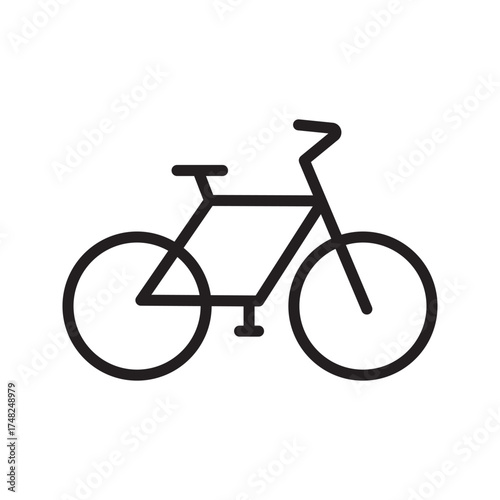 Bicycle icon. Editable line icon. Vector illustration