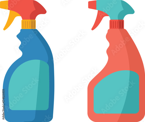 Cleaning spray bottle vector illustration for household cleaning products use