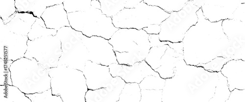 Vector style earth cracks texture marble surfaces design.