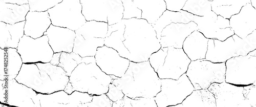 Vector style earth cracks texture marble surfaces design.