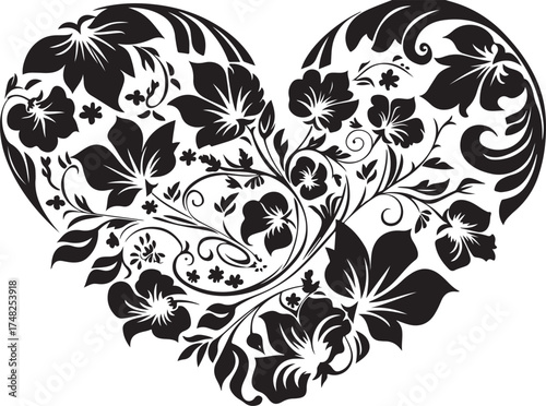 Delicate Flower Heart Laser Cutt