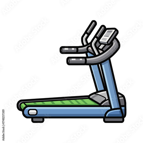 Illustration of a Treadmill for Exercise and Fitness.