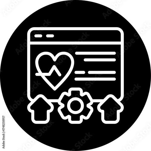 Website Health Vector Icon Design