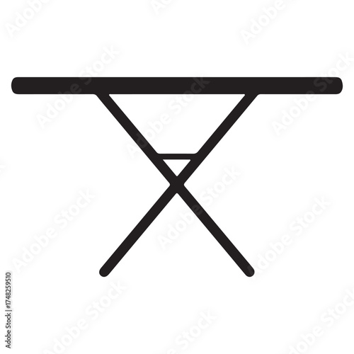 Minimalist Ironing Board Icon Vector Illustration for Household Tasks and Laundry Room Organization and Cleanliness
