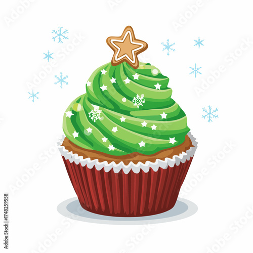 Weihnachts-Cupcakes mit Tannenzapfen und Zimt