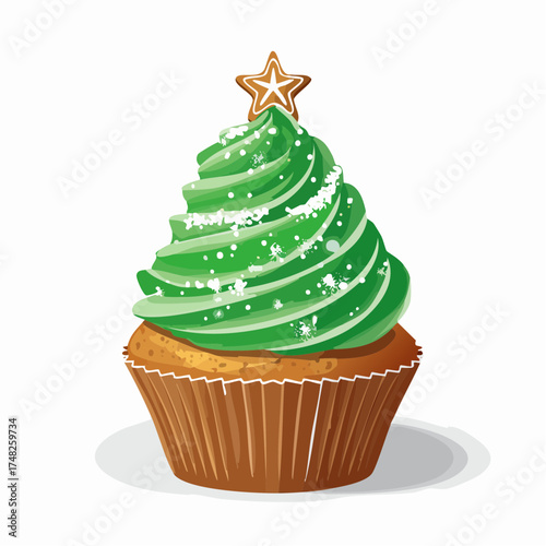 Weihnachts-Cupcakes mit Tannenzapfen und Zimt