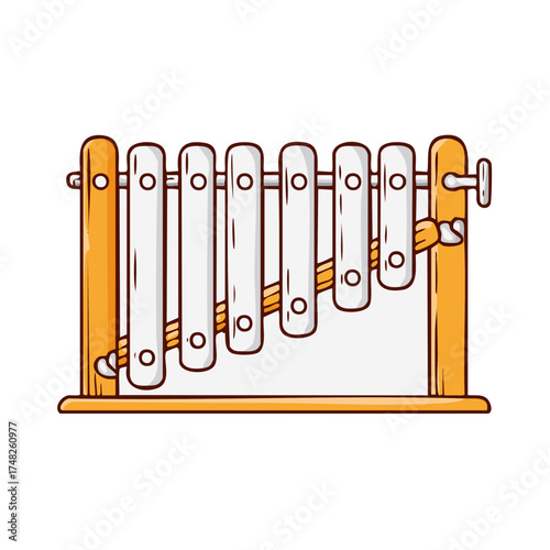 Cartoon illustration of a xylophone