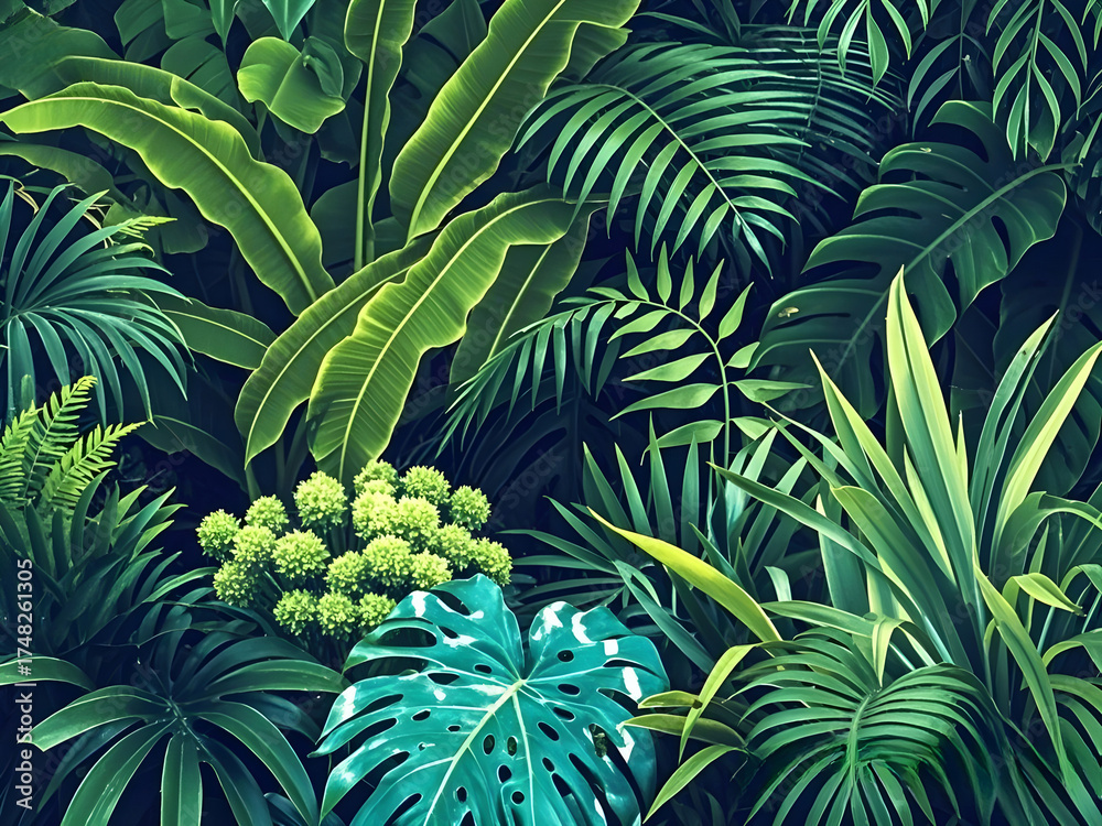 Fototapeta premium View jungle with spectacular details beautiful wallpaper