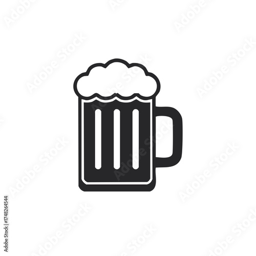 Frothy Beverage Icon Illustration for Menus and Design Projects Depicting Good Times and Relaxation