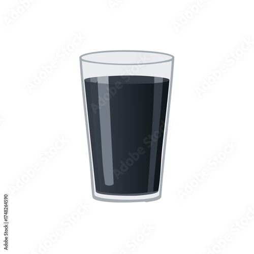 Dark Drink in Glass Illustration Refreshment Liquid Beverage