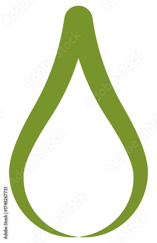 Drop icon vector for saturated fat showing food fat composition in nutrition facts label and diet guide.