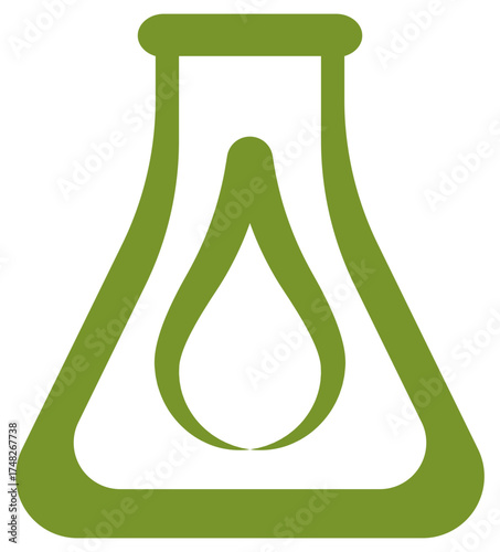 Lab flask icon vector for trans fat illustrating unhealthy fat content and food label analysis.