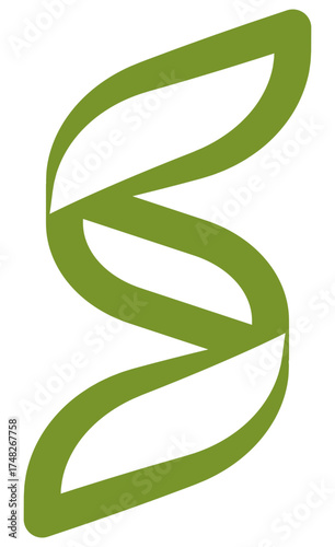 DNA strand icon vector symbolizing protein nutrients, bodybuilding, and healthy diet design.