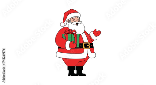 Vector illustration of a festive evergreen tree, decorated with colorful baubles, twinkling lights, and a bright star, perfect for holiday designs