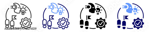 cham of thought icon set multiple style