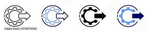 output formatting icon set multiple style