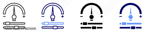 temperature slider icon set multiple style