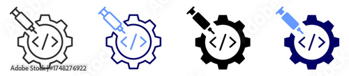 prompt injection icon set multiple style