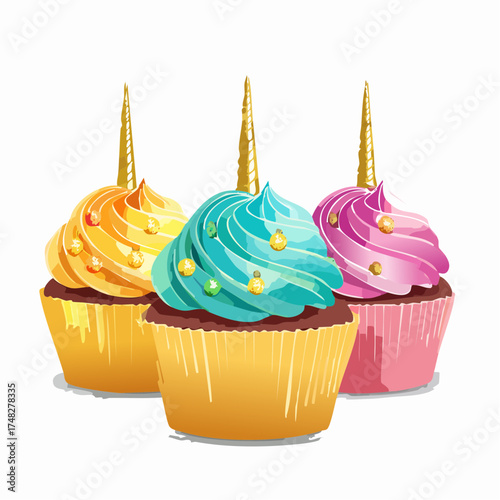 Einhorn-Cupcakes