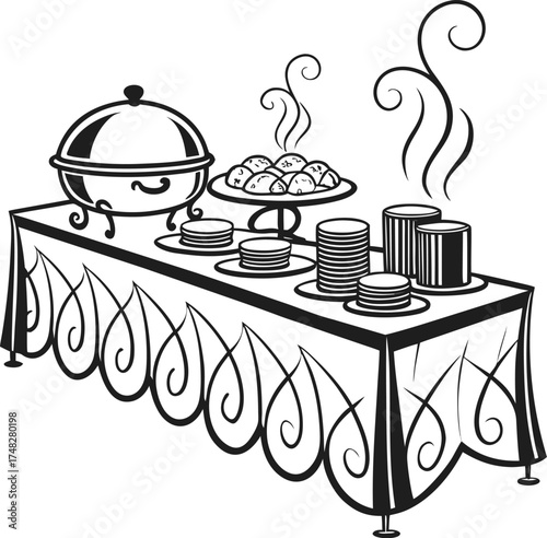 vector illustration of a restaurant menu