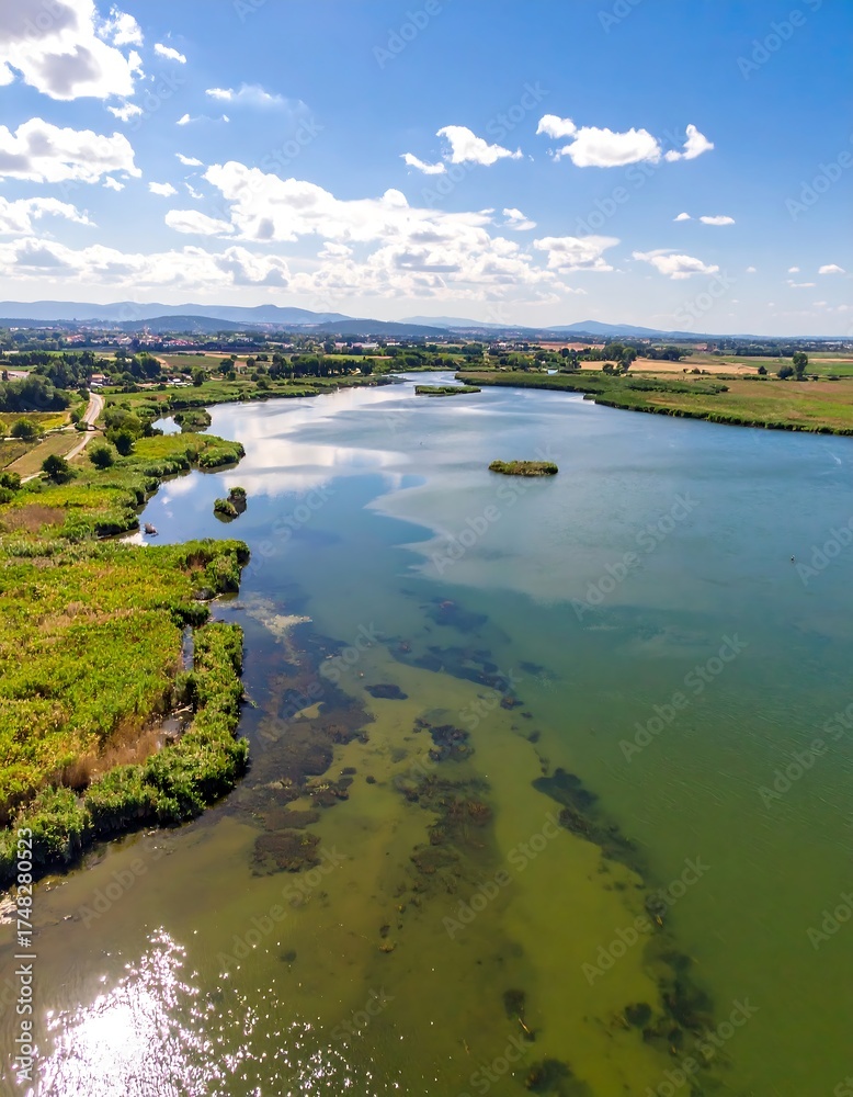 Obraz premium Panoramic lake vista